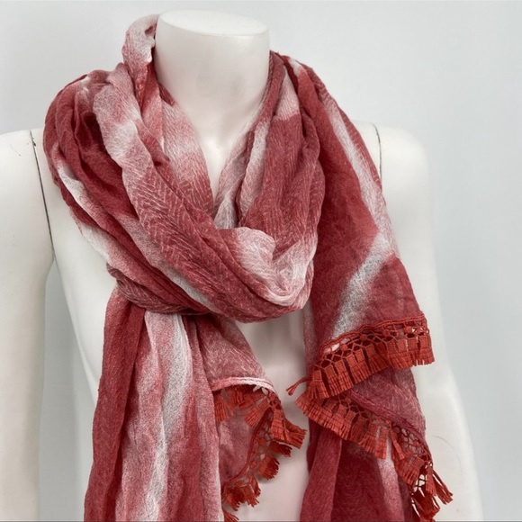 Vince Camuto Scarf Tie Dye Chevron Wrap Desert NWT - Picture 2 of 6